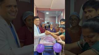 Dr. Chinmay Pataki hands over the newborn to the eagerly waiting family🩵🩵