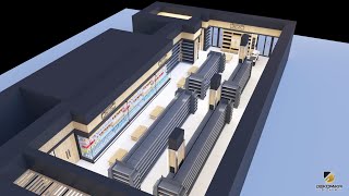 Supermarket kurulumu, market dekorasyonu, market malzemeleri, mağaza dekorasyonu, market desing