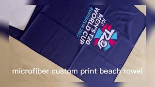 Microfiber polyester custom print beach towel