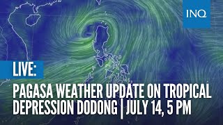 LIVE: Pagasa weather update on Tropical Depression Dodong | July 14, 5 PM