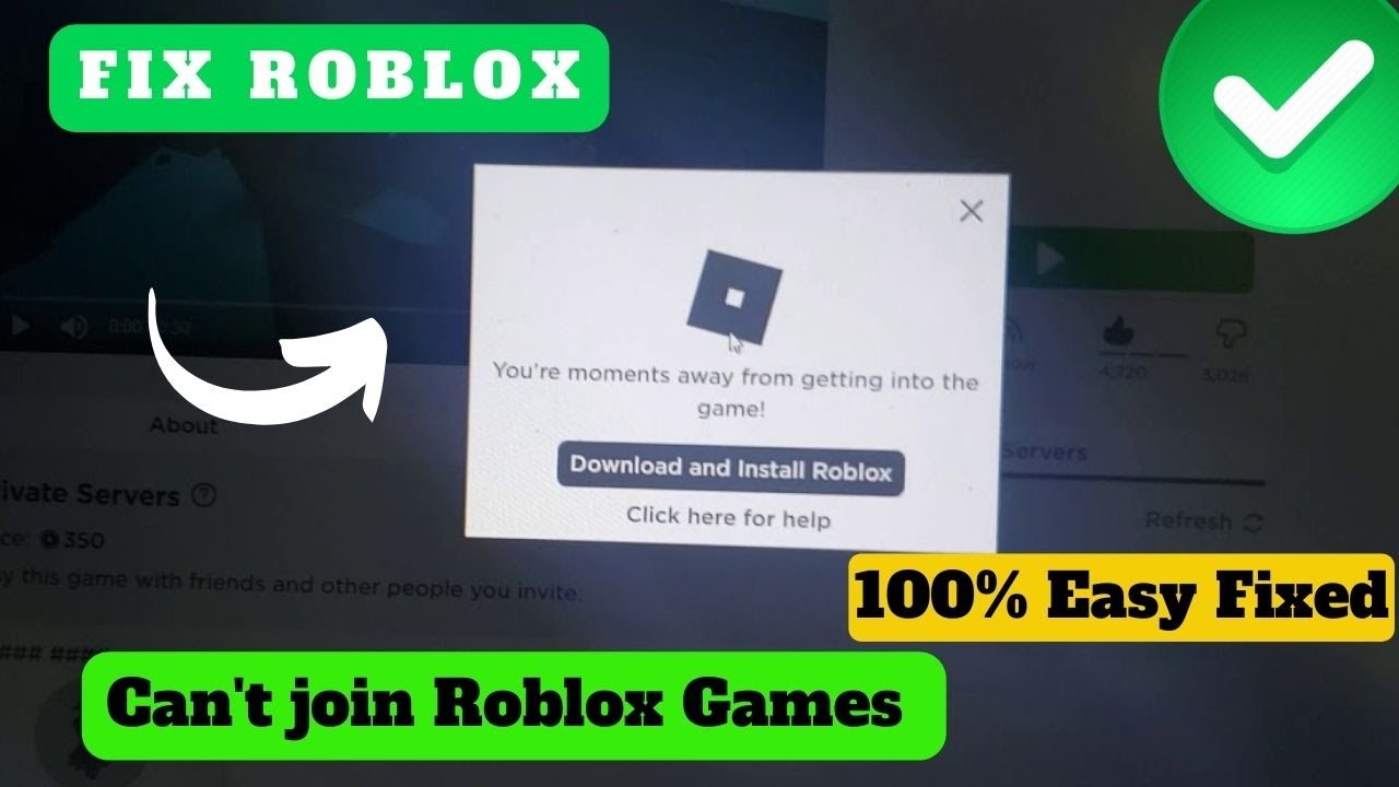 Can't Join Roblox Play Games In Server Fix | Roblox Fix Not Joining ...