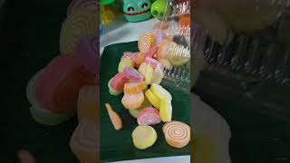 ASMR 🌈 🌈 Colourful Spiral Sugar Candies 🍬 🍭 Satisfying #shorts #viral #asmr #trending #youtubeshorts