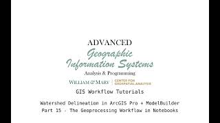 AdvGIS | GIS Workflow Tutorial | Part 15
