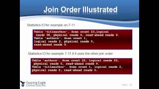 All About Joins Webinar - Chapter 5: Nested Loops