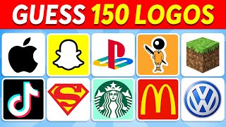 Guess the Logo in 2 Seconds | 150 Famous Logos | Logo Quiz 2024
