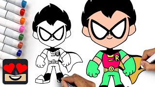 How To Draw Robin | Teen Titans GO!