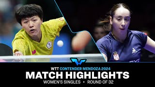 Huang Yi-Hua vs Izabela Lupulesku | WS R32 | WTT Contender Mendoza 2024