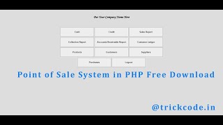 Point of Sale System in PHP with source code Free Download | Sourcecode
