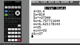 Sample Mean, Variance, and Standard Deviation of a Frequency Distribution TI-84
