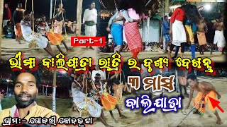 ଭୀମା ବାଲିଯାତ୍ରା ରାତ୍ରି ର ଦୃଶ୍ୟ ଦେଖନ୍ତୁ 😱 || ୩ ମାସ ବାଲିଯାତ୍ରା || Gobri kodavatta Bali Yatra night