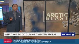 Three things not to do during a winter storm