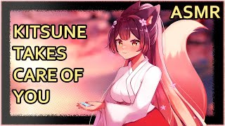 Kitsune Finds and Takes Care of You | ASMR | [ear rubs] [water sounds] [assorted triggers]