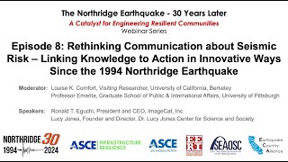 Northridge30 Episode 8: Rethinking Communication about Seismic Risk – Linking Knowledge to Action...