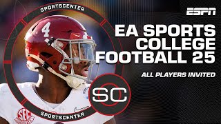 IT'S IN THE GAME 🎮 EA Sports 'College Football 25' open for D-I football players | SportsCenter