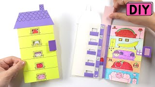 과일귀요미 아파트 종이인형집 만들기 ★How To Make Paper Doll bookㅡ fruit house