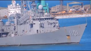 2023/11  基隆港--海軍 成功級巡防艦首艦-成功號飛彈巡防艦(PFG-1101) 進港迴轉靠泊~