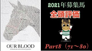 キャロットクラブ 2021年 募集馬評価  Patr8（71-80)