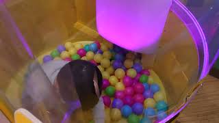 4-year-old Takkun ends up in a ball pool due to a candy panic. December 30, 2022.