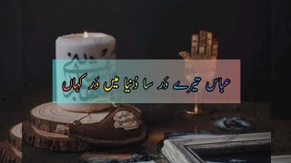 Abbas Tere Dar Sa Duniya Main Dar Kahan Lyrics urdu | Farhan Ali Waris Manqbat | Lyrics urdu
