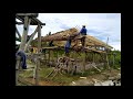 building a nippa hut for smylen dream homestay