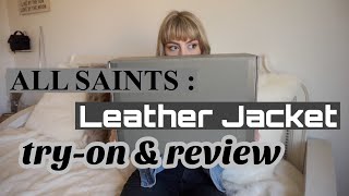 ALL SAINTS Balfern Biker Leather Jacket Try-On \u0026 Review