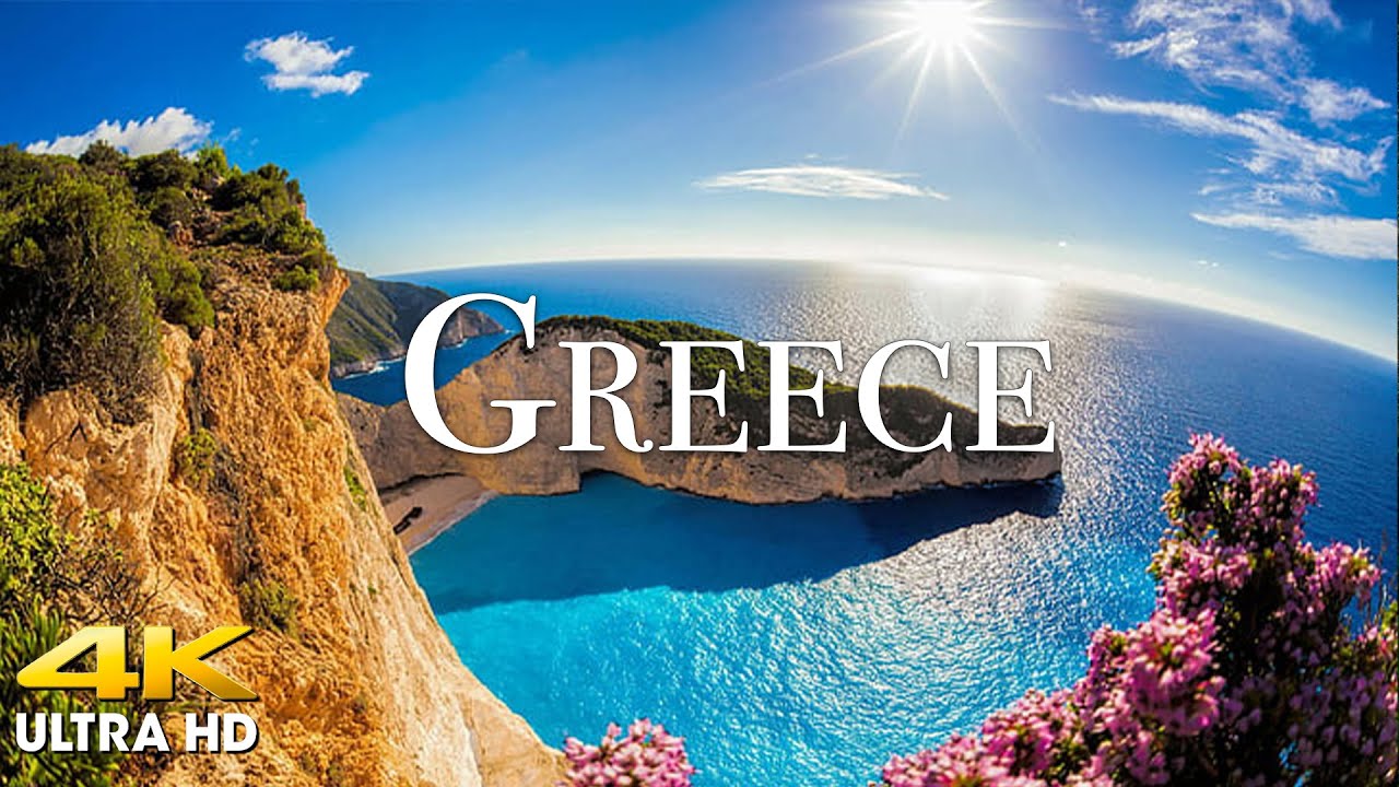 Flying Over Greece 4k Uhd Beautiful Nature Scenery With Relaxing