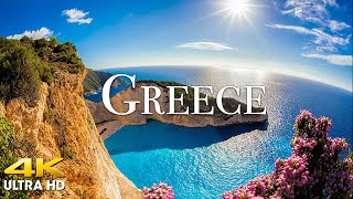FLYING OVER GREECE (4K UHD) - Beautiful Nature Scenery with Relaxing Music (4K Video Ultra HD)