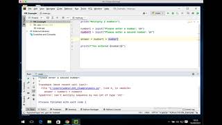 Topic 1 - Python input via console