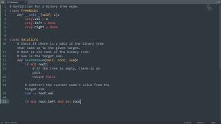 Leetcode 112. Path Sum in Python | Python Leetcode | Python Coding Tutorial | Python Coding ASMR