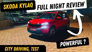 2025 Skoda Kylaq Special Night Review | Powerful HeadLights ? Driving in City \u0026 Highway 🔥