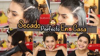 ✨ Get PERFECT straight hair at home! Easy drying technique for curly or straight hair 💕