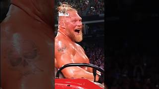 Brock Lesnar lifted the ring with a tractor and sent Roman Reigns FLYING! #Short #wweraw #wwesmack