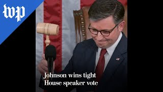 Johnson wins tight House speaker vote