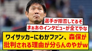 【朗報】ワイサッカーにわかファン、森保が批判されてる理由が分からんのやがwwwwwww