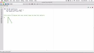 4.14. Write a program that uses nested loops to draw this pattern - Python