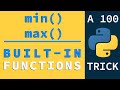 Get Minimum and Maximum  Value in Lists using min() & max() | Python Built-in Functions