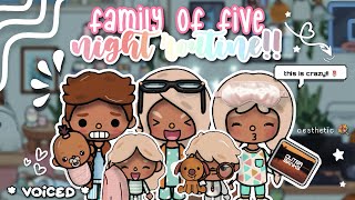 AESTHETIC 💐 || FAMILY OF FIVE ⭐️ || NIGHT ROUTINE 🤗🩷 *VOICED*