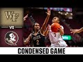 Wake Forest vs. Florida State Condensed Game | 2023-24 ACC Women’s Basketball