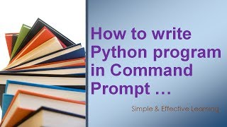How to write Python program in Command Prompt || My first Python program in cmd