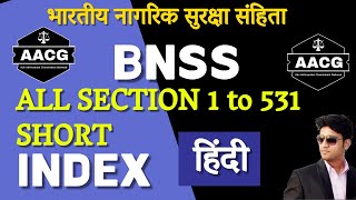 BNSS I Bartiya Nagrik Suraksha Sanhita I HINDI I ALL SECTIONS SHORT