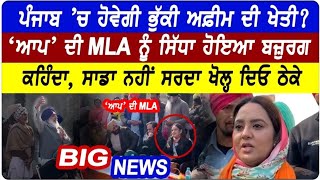 ਪੰਜਾਬ ਚ ਹੋਵੇਗੀ ਭੁੱ ਕੀ ਅ ਫ਼ੀ ਮ ਦੀ ਖੇਤੀ ? ਆਪ MLA ਨੂੰ ਸਿੱ ਧਾ ਹੋਇਆ ਬਜ਼ੁਰਗ ਕਹਿੰਦਾ..