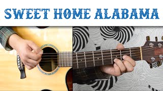 Sweet Home Alabama - Easy Acoustic Guitar Lesson | 3-Chord Song + Lyrics & Strumming
