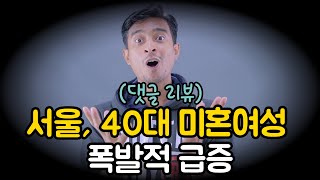 [댓글 리뷰] 서울, 40대 미혼여성 폭발적 급증