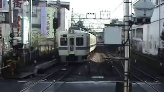 【20年前の小田急線】地上時代の下北沢駅を発車する初代4000形急行 平日朝ラッシュ時走行映像