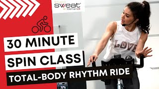 Free 30 Minute Spin® Class | Total-Body Rhythm Ride! Indoor Cycling Workout With Miriam