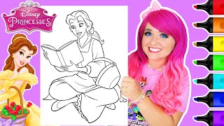 Coloring Belle from Beauty and the Beast Disney Princess Coloring Page | Caliart Markers