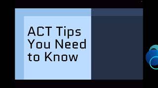 ACT TIPS: THE THINGS YOU NEED TO KNOW FIRST!! #ACTtips #ACTguide