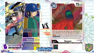 DIGIMON TCG: FINAL local match BeelStarmon Hybrid (Purple) vs D-Reaper (White) | OOPS!