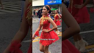 Majorettes and bands of Bicol in the rain #penafrancia2024 #naga #philippines