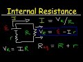 Internal Resistance of a Battery, EMF, Cell Terminal Voltage, Physics Problems